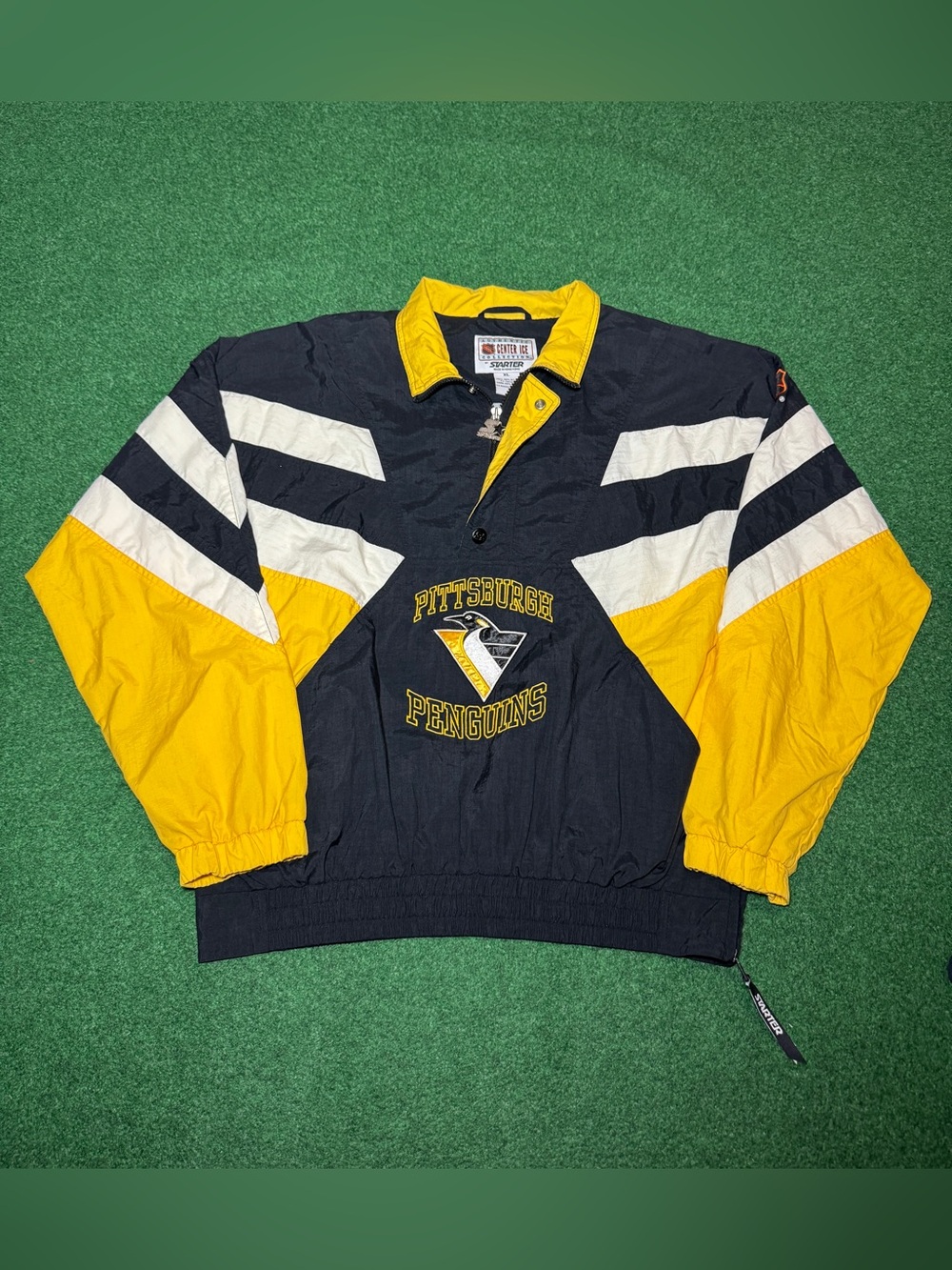 Starter Pittsburgh Penguins NHL Pullover Windbreaker XL Jacket Vintage 90s